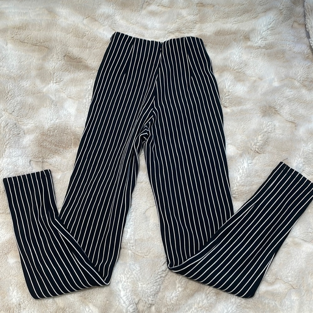 Pinstripe skinny pants